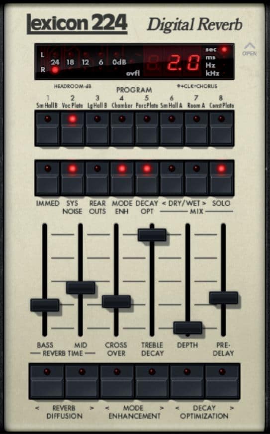 Lexicon 224 Reverb für die UAD2Plattform SOUND & RECORDING