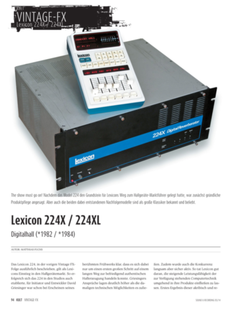 Produkt: Lexicon 224X / 224XL