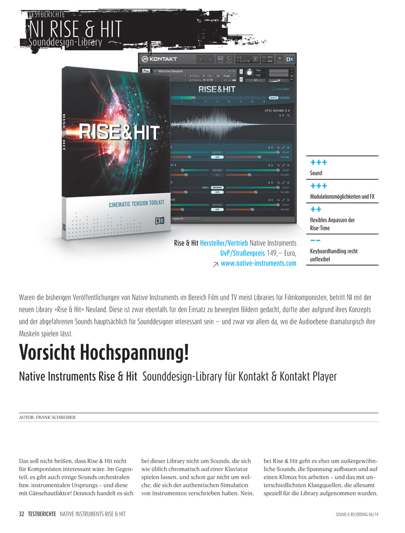 Produkt: Native Instruments Rise & Hit