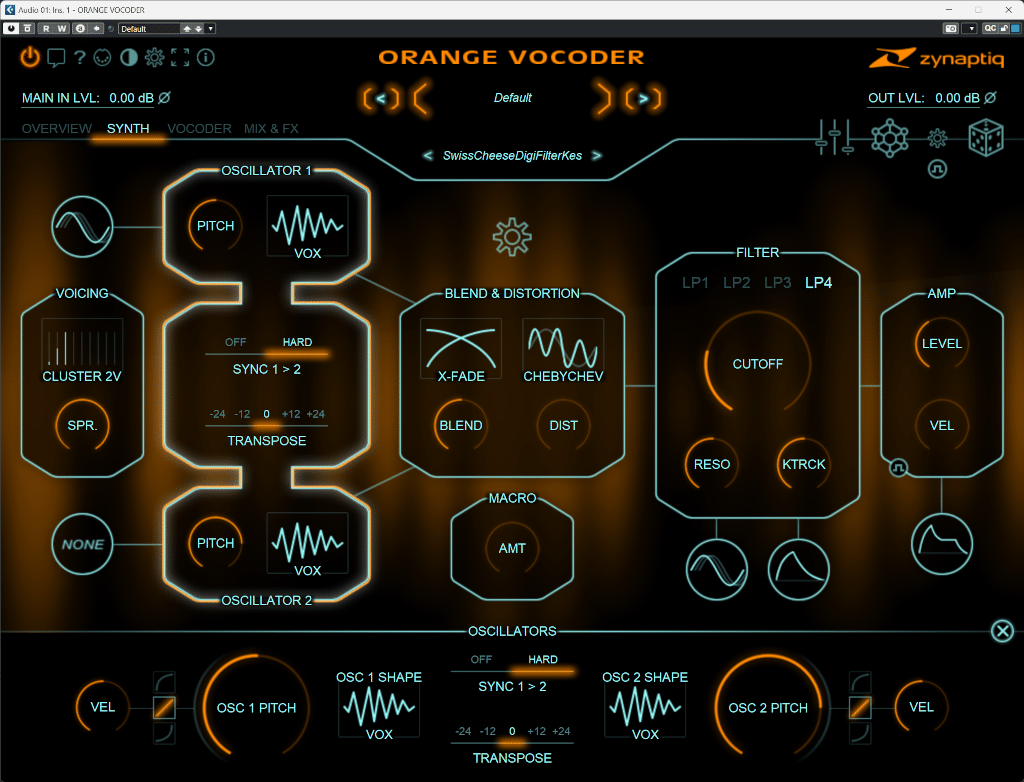 Zynaptiqs Orange Vocoder 4 Synthesizer