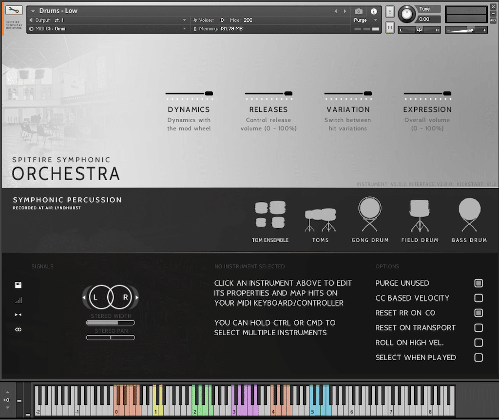 Spitfire Symphonic Orchestra Percussion