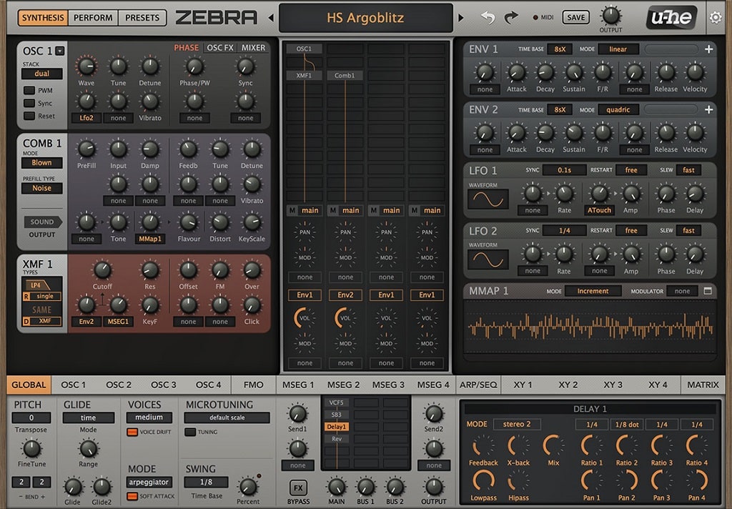 u-he zebra2 gui