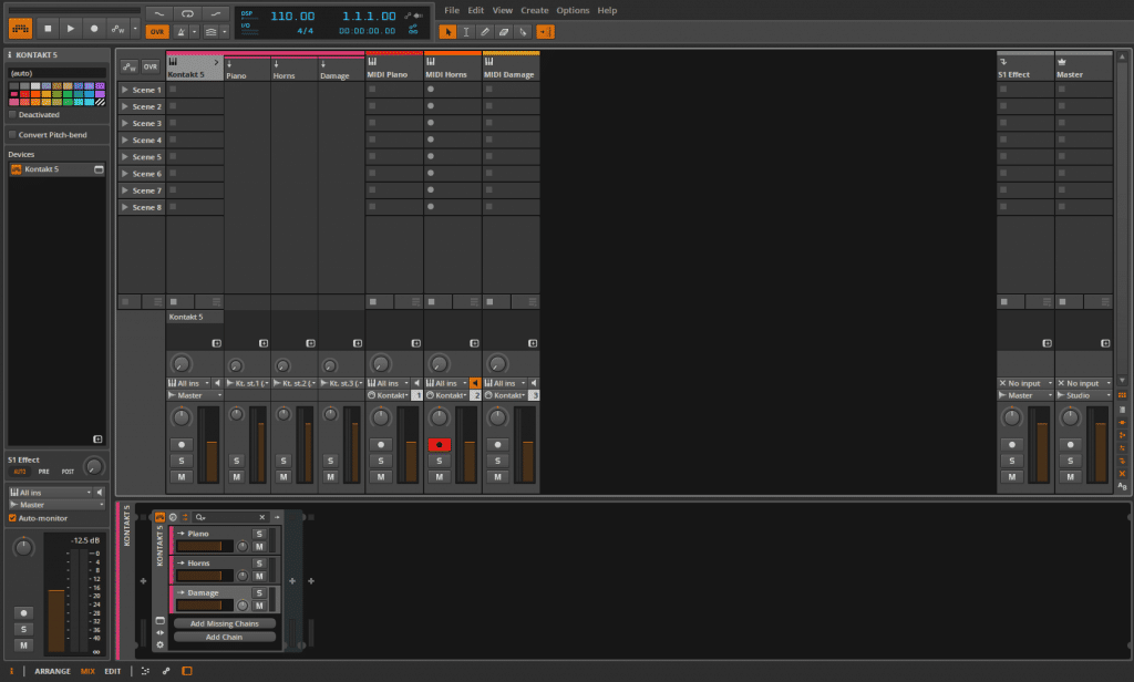 Bitwig-Kontakt-Fertig