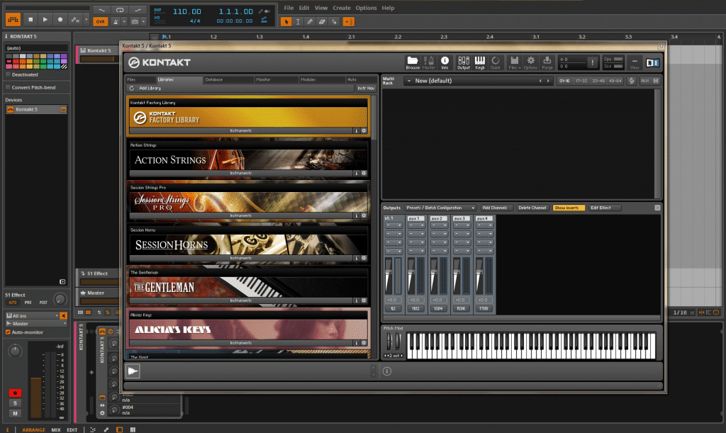 Bitwig-Kontakt-Outputs