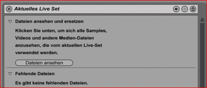 Ableton - Dateien ansehen