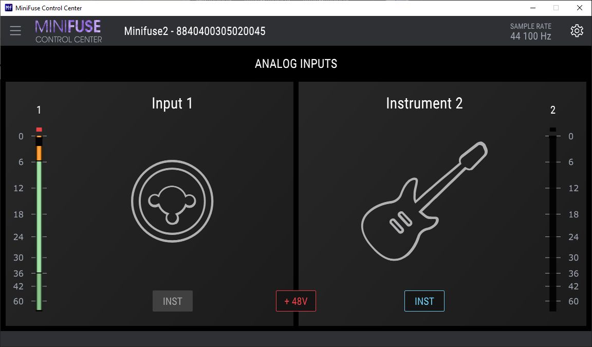 Arturia-MiniFuse-ControlCenter